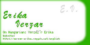 erika verzar business card